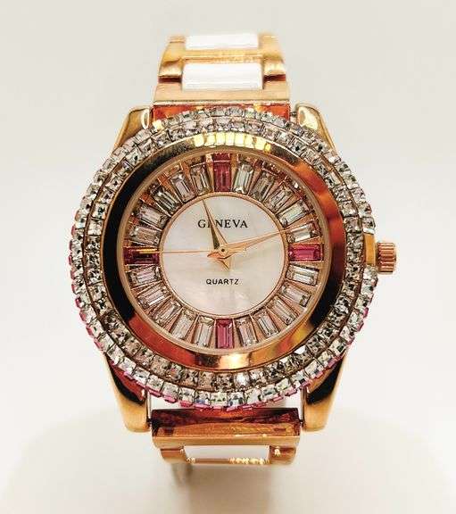 Gorgeous Ceramic and Gemstone Geneva Watch