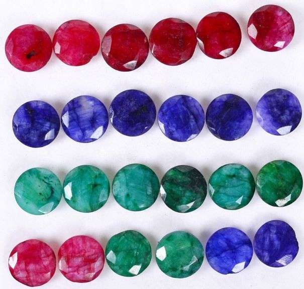 135.0+ CARAT PRECIOUS GEMSTONE GROUP LOT! NATURAL RUBY, EMERALD, & BLUE SAPPHIRE!