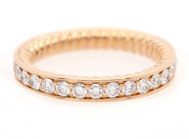 David Yurman 1.00ctw Diamond Eternity Wedding Band Ring in 18K