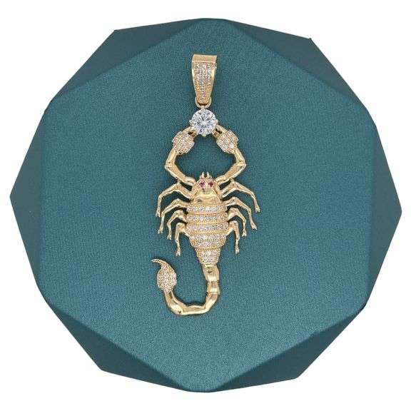 14K YELLOW GOLD SCORPIO CHARM WITH CHAIN