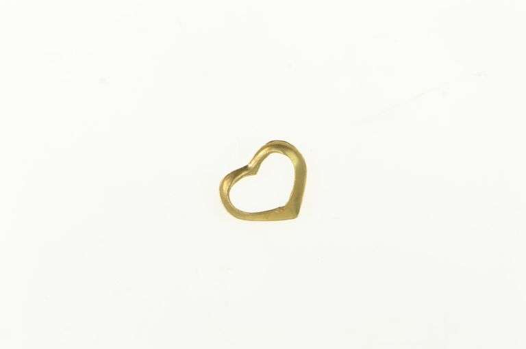 14K Yellow Gold Heart Love Symbol Vintage Valentine Charm/Pendant