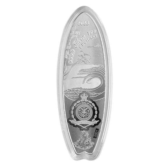 Silver Surf Board 1oz Drew Brophy - The Enforcer
