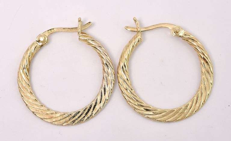 Vermeil Hoop Earrings In Sterling Silver