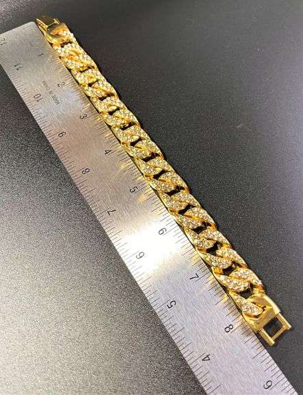 Impressive 70 Gram Italian 14k Gold Plated Bracelet