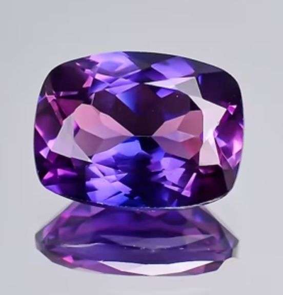 CERTIFIED 6.05 CARAT NATURAL BI-COLOR SAPPHIRE CUSHION CUT GEMSTONE