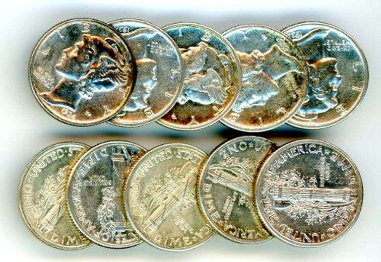 10 Assorted Nicer Silver Mercury Dimes
