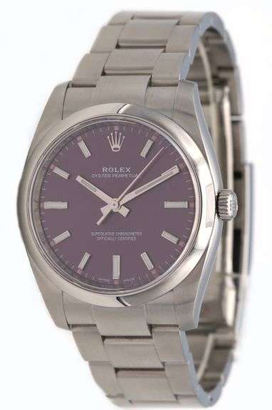 2020 Rolex Oyster Perpetual 114200, 34mm, Grape Dial, Stainless Steel W/ Box & Paper