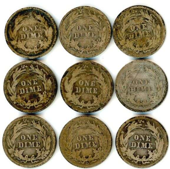 9 Different Barber Dimes