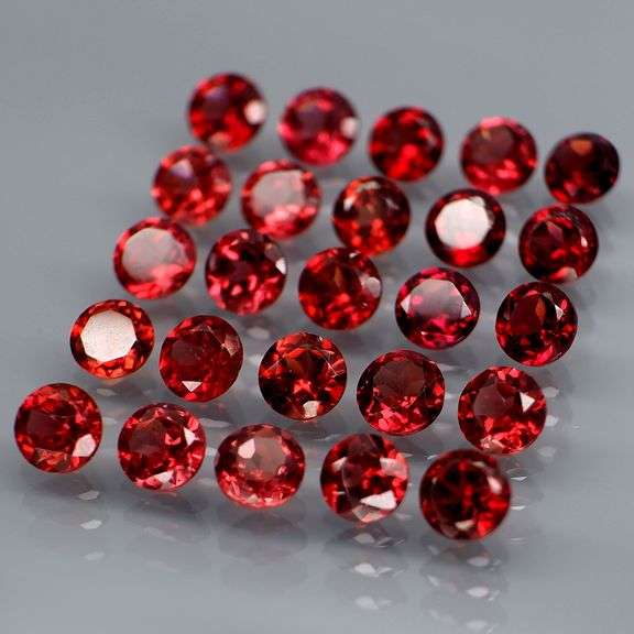 Premium 8.78ct solitaire cut cherry red Garnet set