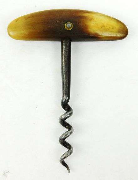 Early French Carved Horn Cork Screw