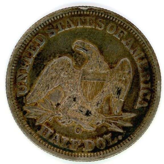1855-O No Motto Arrows At Date Liberty Seated Half Dollar