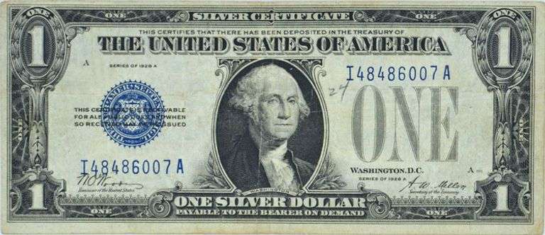 Series 1928 A Funnyback Silver Certificate