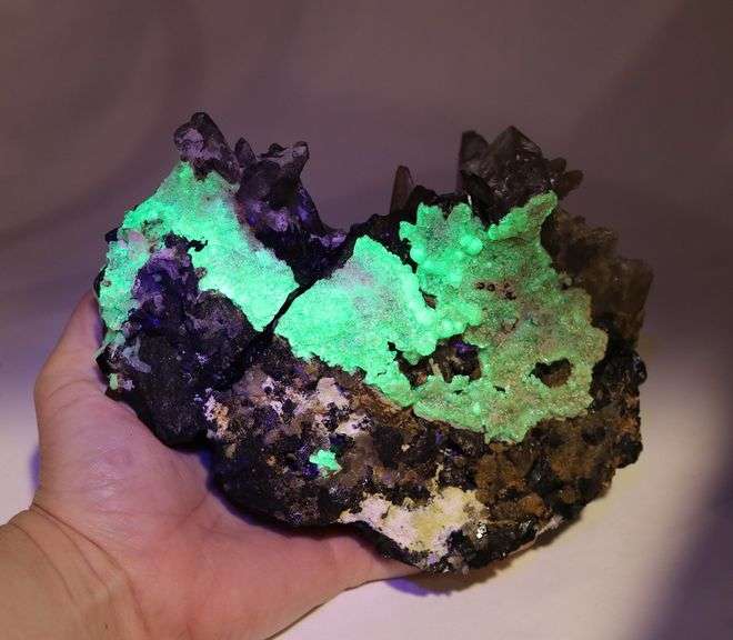Incredible! 7,435ct Smoky Quartz, Black Tourmaline, and Hyalite Opal