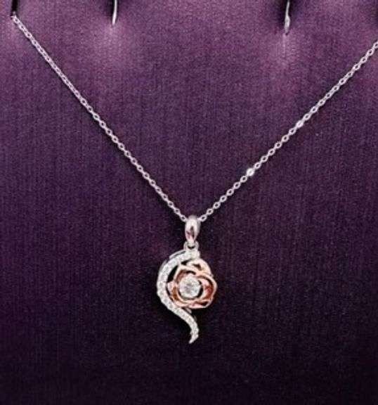 Sterling Silver with Center Moissanite Dancing stone pendant