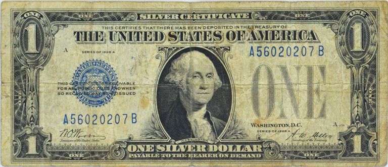 Series 1928 A Funnyback Silver Certificate