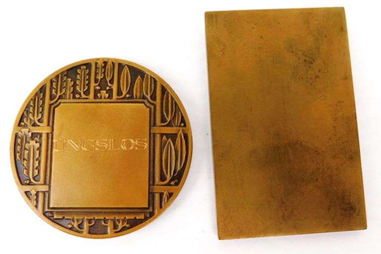 2 Vintage French Bronze Medals