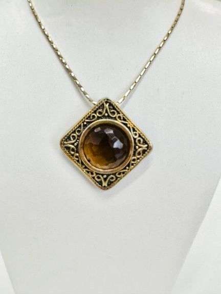 BYZANTINE STYLE VINTAGE STERLING SILVER NECKLACE