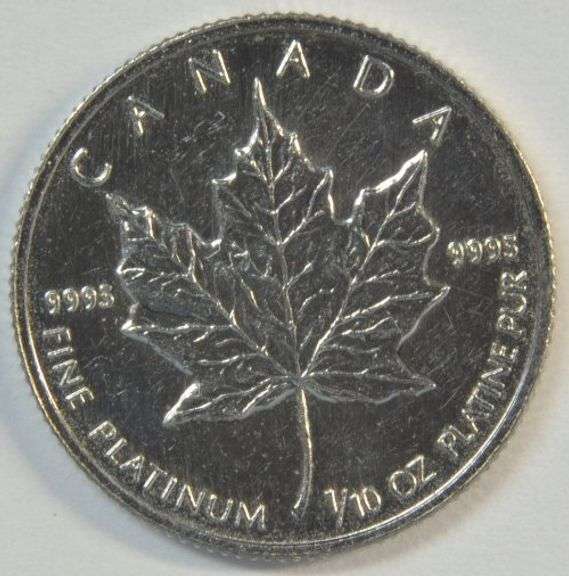 Gem BU 1998 Canada Pure .9995 $5 Platinum Maple Leaf