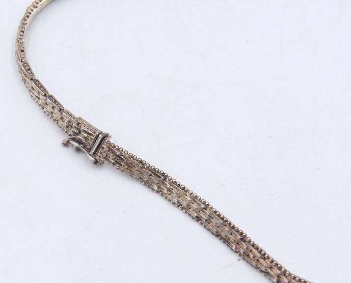 925 Sterling Silver Herrnigbone Necklace and V Shaped Necklace