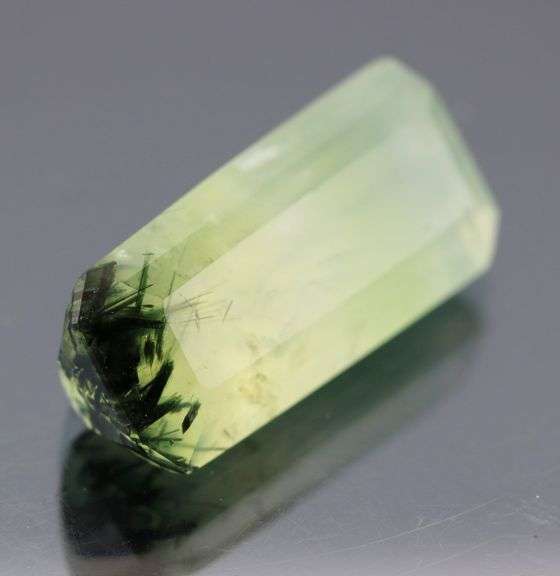 Big 30.34ct rutilated Prehnite