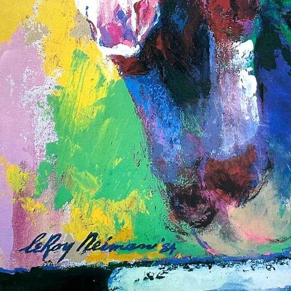 Riding for America 1984 by LeRoy Neiman (1921-2012)