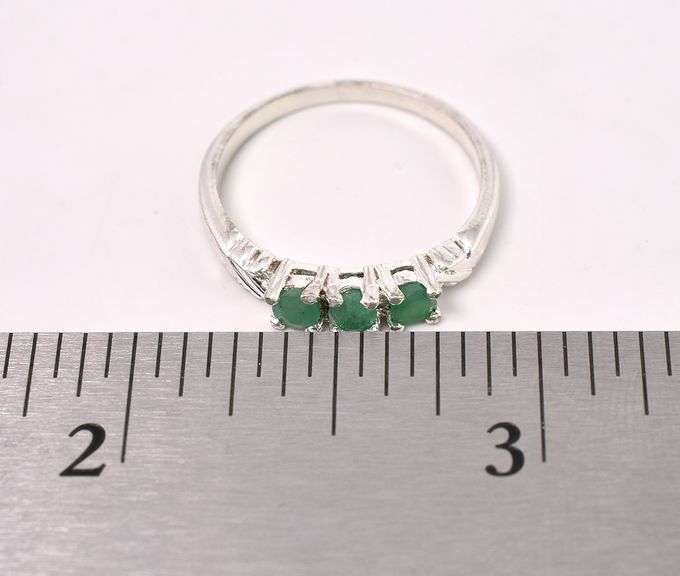 Emerald Ring In Sterling Silver