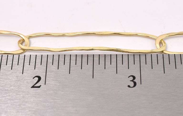 Unique Fancy Link Necklace In 14K Yellow Gold