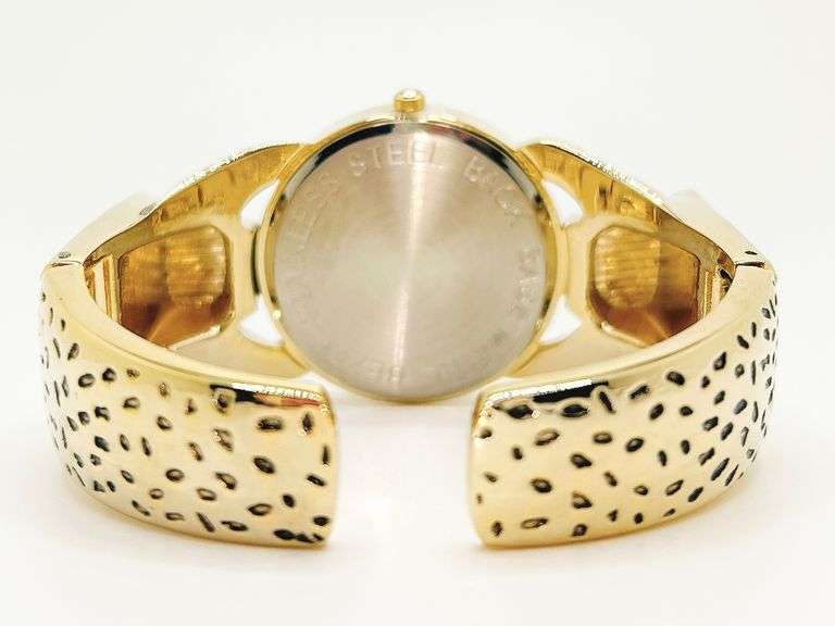 18kt GP Leopard Geneva Bangle Watch