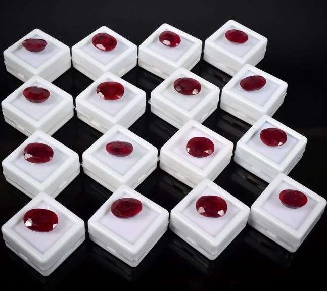 GROUP LOT OF 16  RUBY LOOSE GEMSTONES- 175.0+CARATS!