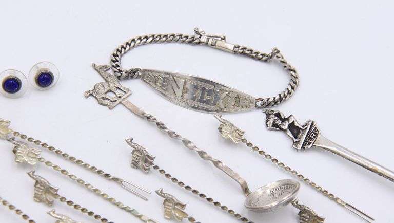 Group Lot of Vintage 925 Sterling Silver Miscellaneous