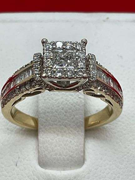 CERTIFIED  14K GOLD AND DIAMOND LADIES WEDDING SET.