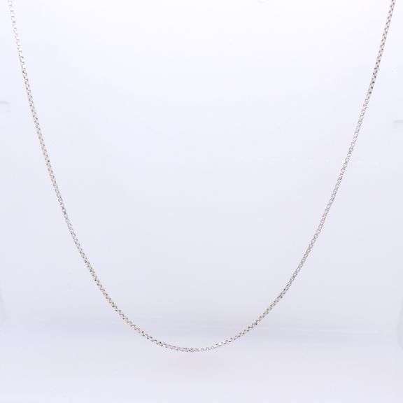 Vintage Italian Sterling Silver Box Chain Necklace