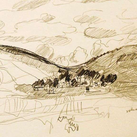 View of Volnay in Burgundy by Ensrud