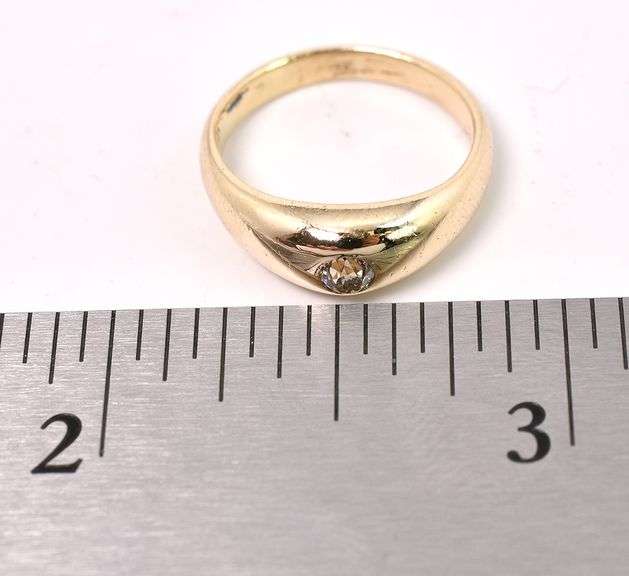 Gorgeous Diamond Dome Ring In 14K Yellow Gold