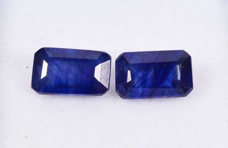 MATCHING PAIR! 2x BLUE SAPPHIRES - 7.50 CARATS!