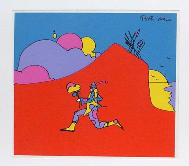 Peter Max, Original painting, mixed media on paper.