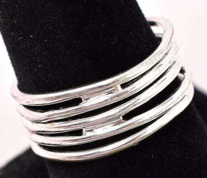Unique Wrap Band Ring In Sterling Silver
