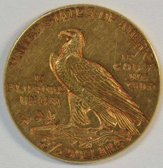 Scarce key date 1914 US $2.50 Indian Gold Piece. sharp