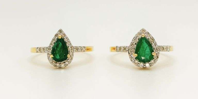 2 Beautiful Emerald Rings