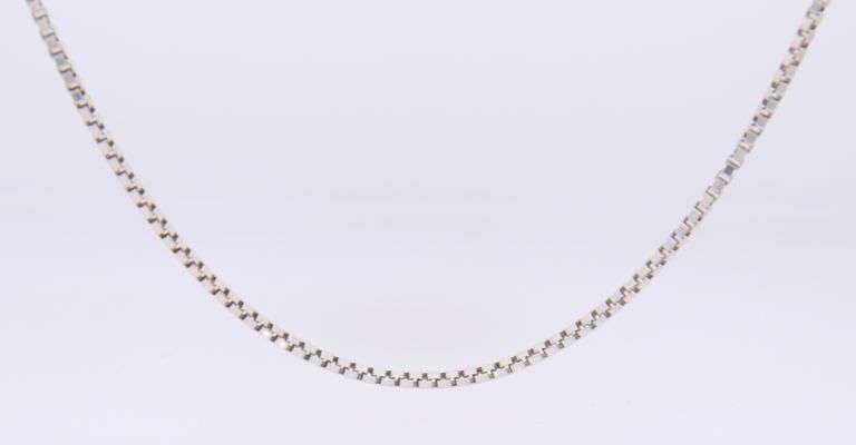 Italian Sterling Silver Box Chain Necklace