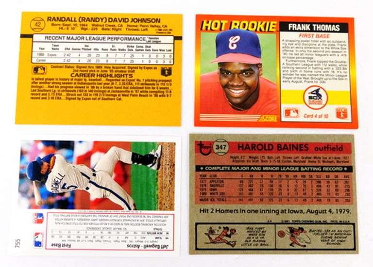 4 Baseball Greats Rookie Baseball Cards