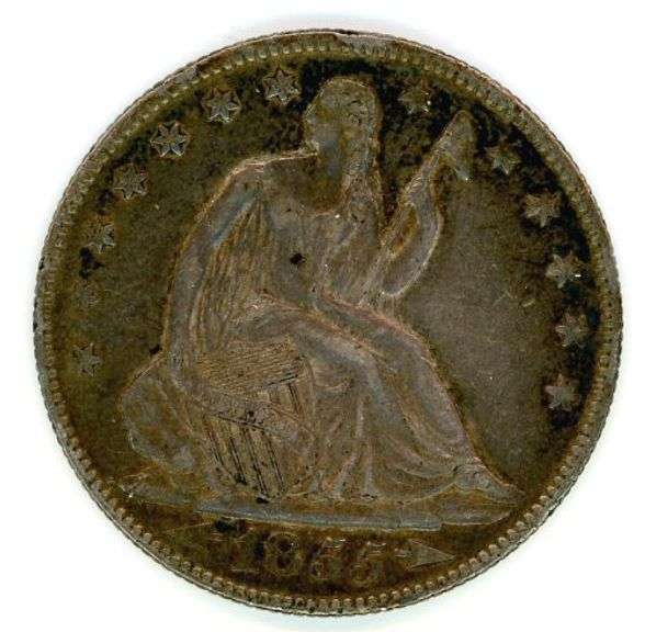 1855-O No Motto Arrows At Date Liberty Seated Half Dollar