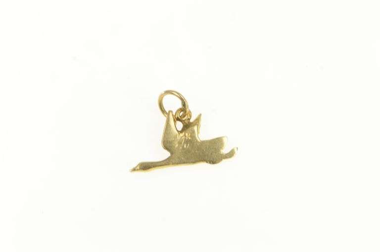 14K Yellow Gold Canadian Goose Bird Animal Charm/Pendant