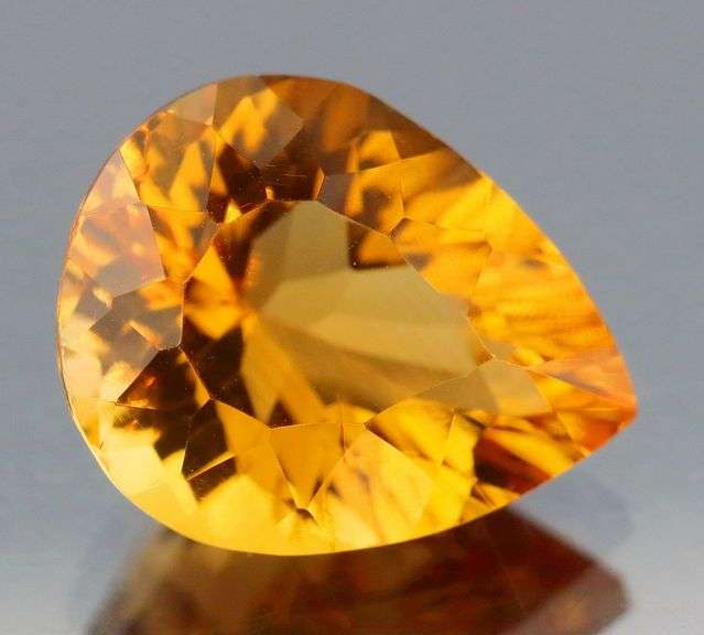 Simply divine 8.68ct concave cut high fire golden Citrine
