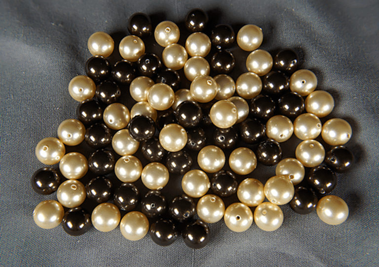 Gold and Brown Crystal Pearls