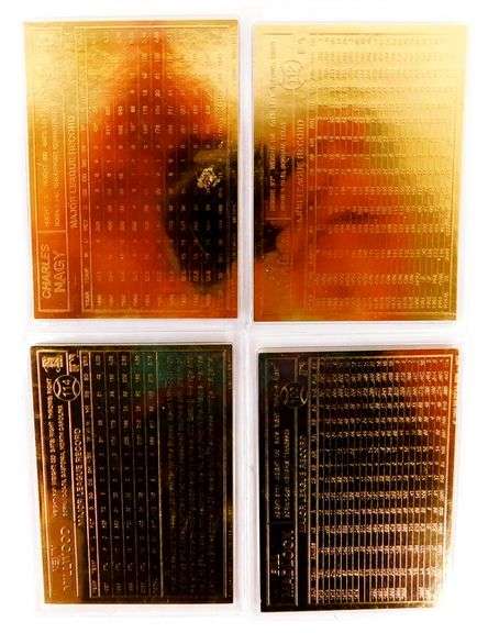 4 - 22KT Gold Foil Baseball Greats Cards