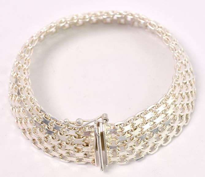 Fancy Link Bracelet In Sterling Silver