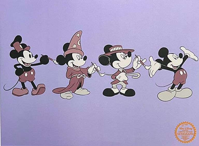 Fantastic Collection of 5 Disney Limited Edition Color Serigraph Cels.