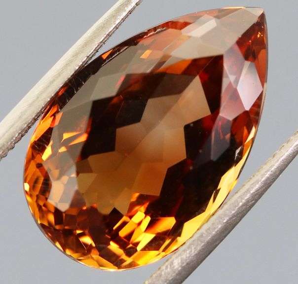 Stunning 8.76ct pear cut Imperial Topaz