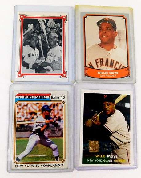 4 Willie Mays Baseball Cards